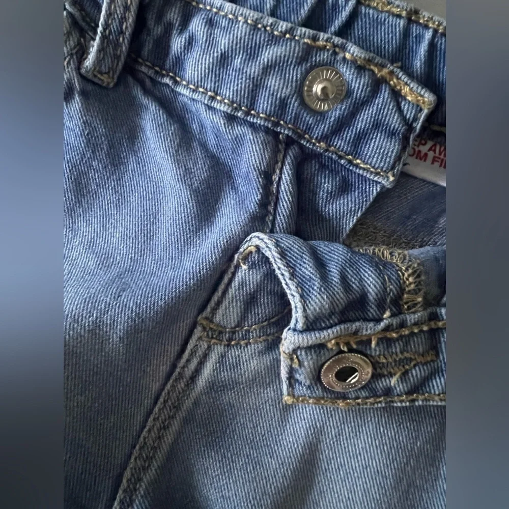 ZARA baby Denim Shorts with Frayed Edges and Lace Trim - Size 9-12 Months - Picture 5 of 10